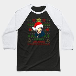 Andrew Jackson Merry Jackmas Funny Christmas Baseball T-Shirt